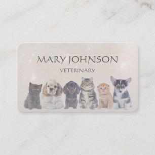 Personalised Grey Veterinary Business Cart Card