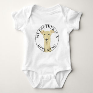 Personalised Greyhound Baby Bodysuit