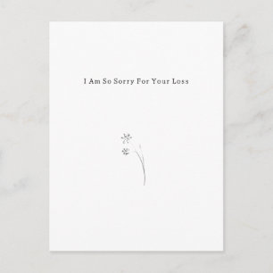 Personalised Grief Mourning Sorry For Your Loss. Postcard