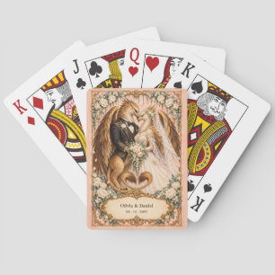 Personalised Griffin Bride and Groom Wedding Favou Playing Cards