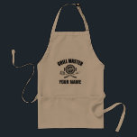 personalised grill master name standard apron<br><div class="desc">funny bbq party grandpa daddy grill master</div>