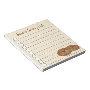 Personalised Grocery List Gingersnap Cookies Notepad