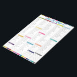 Personalised Grocery List Notepad<br><div class="desc">Modern and colourful personalised grocery list by WRKDesigns.</div>