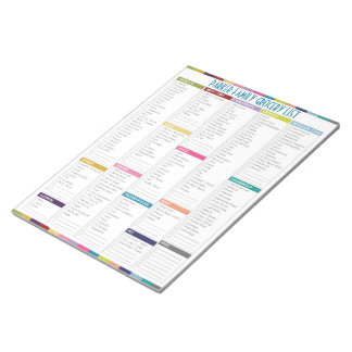 Personalised Grocery List Notepad