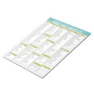 Personalised Grocery List Notepad