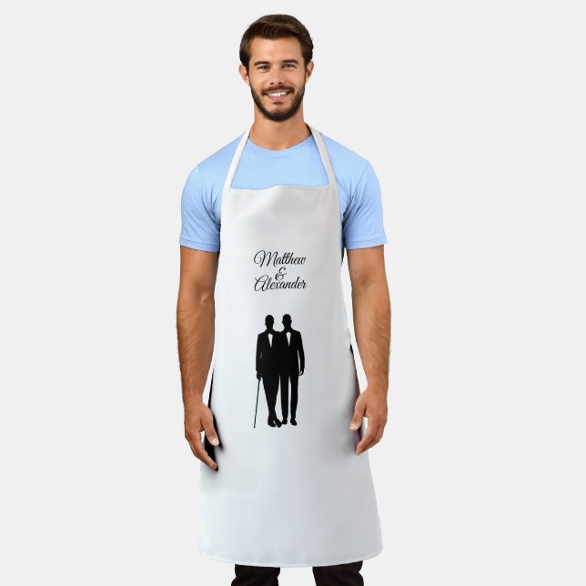 Personalised Groom and Groom Apron (Worn)