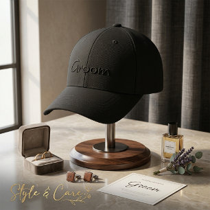 Personalised Groom Baseball Cap with Embroidery