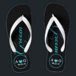 Personalised Groom (blue) Jandals<br><div class="desc">Fun,  custom wedding flip flops</div>