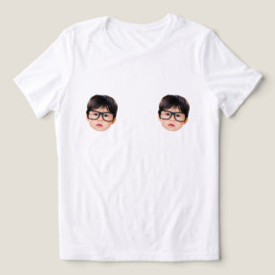 Personalised Groom Face Nips Baby Funny Bacheloret Tri-Blend Shirt