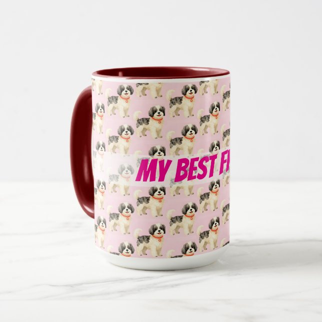 Personalised Grooming Dog Modern Collection Mug (Front Left)