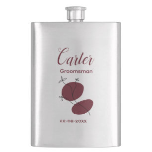 Personalised Groomsman Custom Name Flask