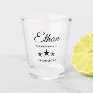 Personalised Groomsman Custom Name Shot Glass