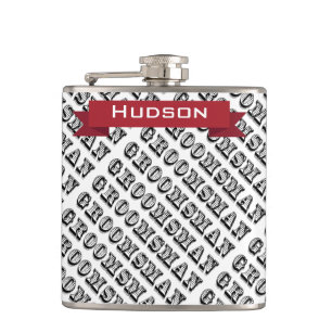 Personalised Groomsman Flask