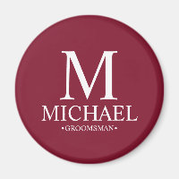 Personalised Groomsman Name and Monogram