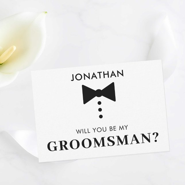 Personalised Groomsman Proposal Modern Tuxedo Invitation (Creator Uploaded)