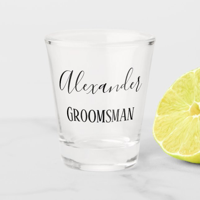 Personalised Groomsman Shot Glass (Front)