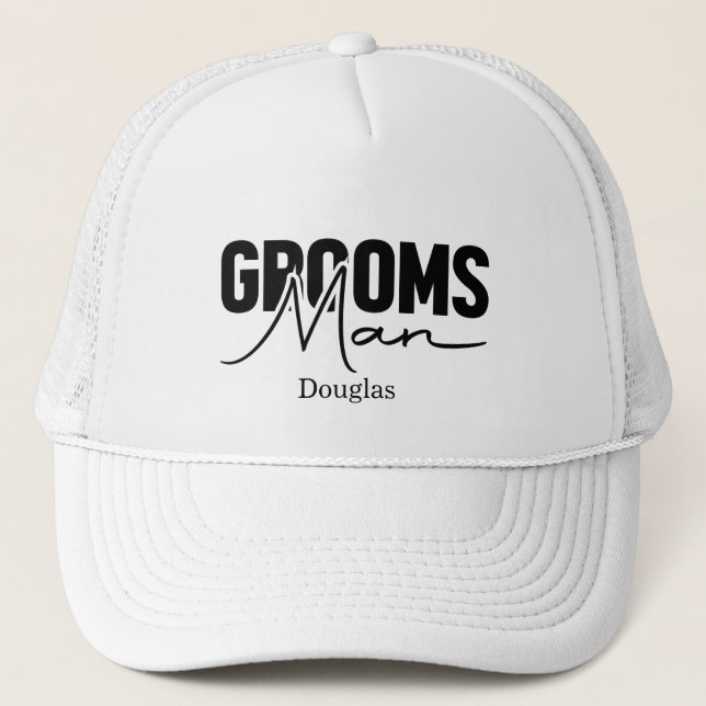 Personalised Groomsman Wedding Cap (Front)