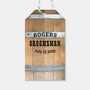 Personalised Groomsman Whiskey Barrel Gift Tags