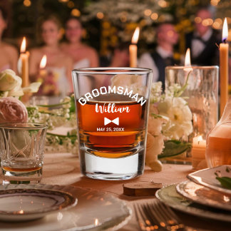 Personalised Groomsman whiskey glass