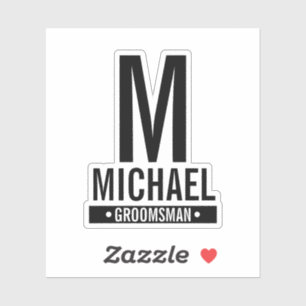 Personalised Groomsman's Monogram and Name