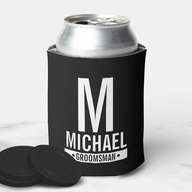 Personalised Groomsman's Monogram and Name Can Coo Cooler (Creator Uploaded)