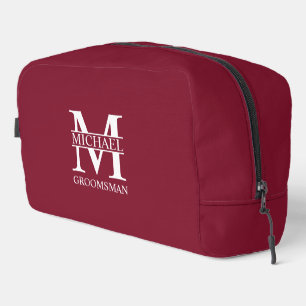 Personalised Groomsman's Name and Monogram Dopp Kit