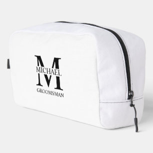 Personalised Groomsman's Name and Monogram Dopp Kit