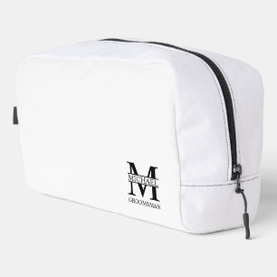 Personalised Groomsman's Name and Monogram Dopp Kit
