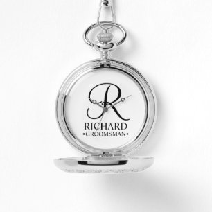 Personalised Groomsman's Name and Monogram Watch