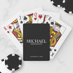Personalised Groomsmen Playing Cards
