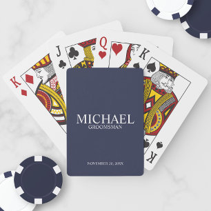 Personalised Groomsmen Playing Cards