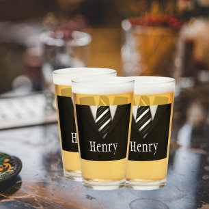 Personalised Groomsmen Suit Glass