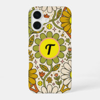 Personalised Groovy Floral Tennis Monogram