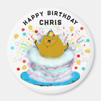 Personalised Groundhog Day Birthday Gift Magnet