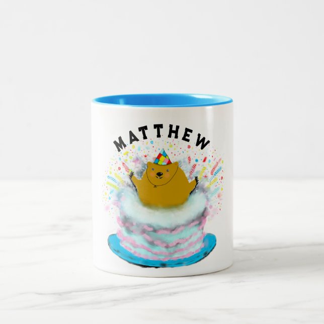 Personalised Groundhog Day Two-Tone Coffee Mug (Center)