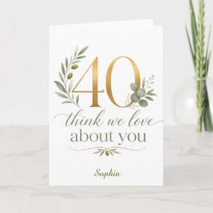 Personalised Group 40th Birthday Gift Card