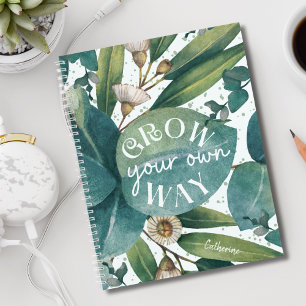 Personalised Grow Your Own Way Plant Lover Notebook