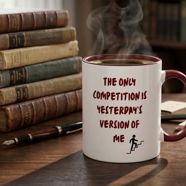 Personalised Growth Mindset Motivational Gift Him  Mug (Creator Uploaded)