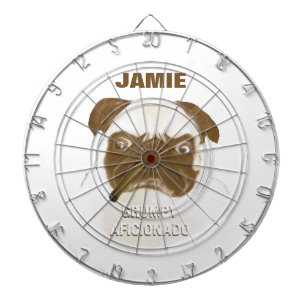 Personalised Grumpy AFICIONADO Puggy Cigar Dartboard