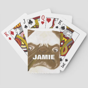Personalised Grumpy AFICIONADO Puggy Cigar Playing Cards