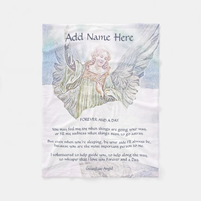 Personalised Guardian Angel Blanket (Front)