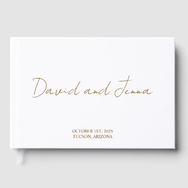 Personalised Guest Book, Custom Wedding Guestbook  (Front)