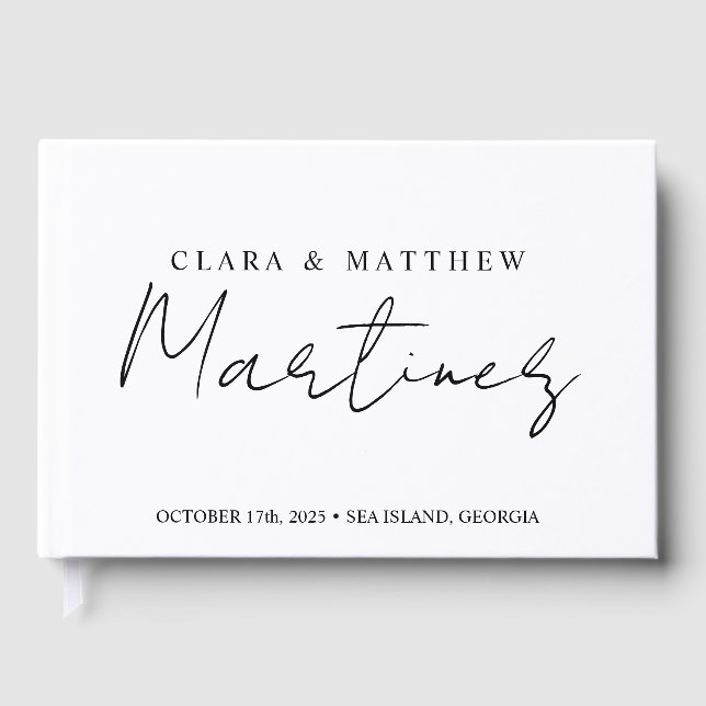 Personalised Guest Book Wedding Reception custom  (Front)
