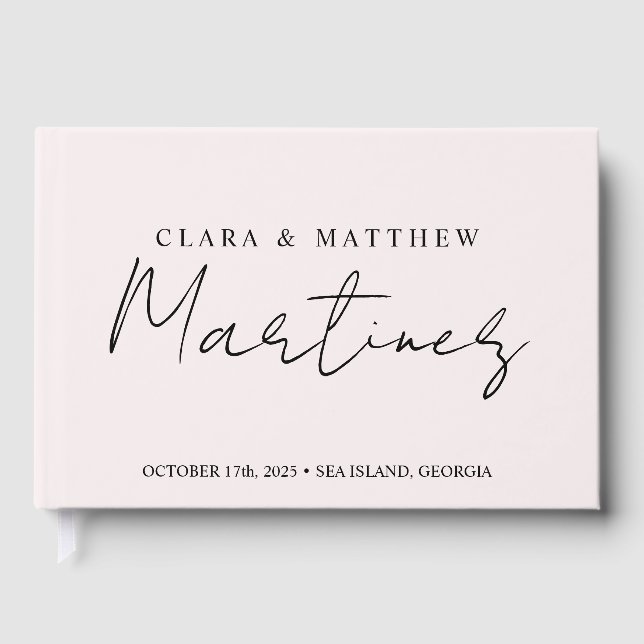 Personalised Guest Book Wedding Reception custom  (Front)