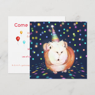 Personalised Guinea Pig Party Invitation