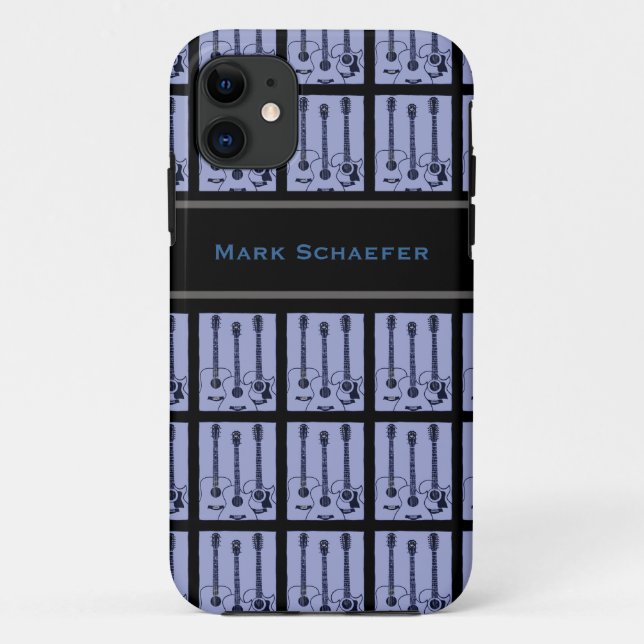 personalised guitar music pattern Case-Mate iPhone case (Back)