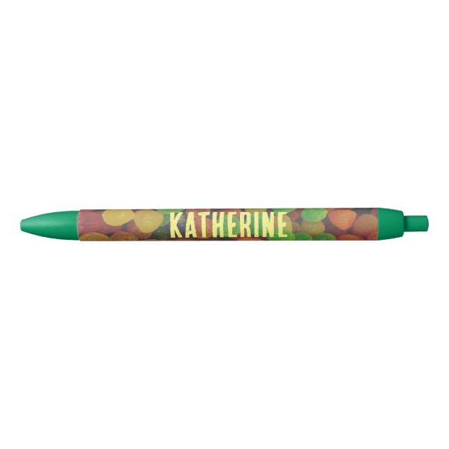 Personalised Gumdrops Candy Quirky Black Ink Pen (Front)