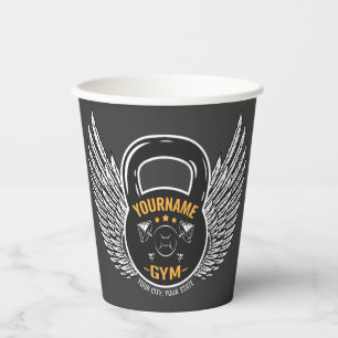 Personalised GYM Fitness Trainer Kettlebell Paper Cups