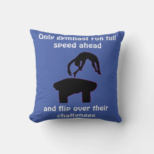 Personalised Gymnast Vault Message Gymnastics Cushion