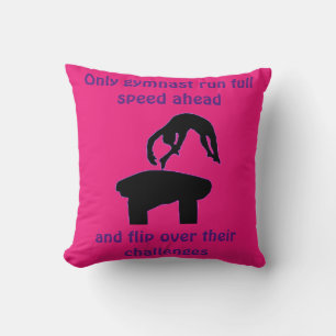 Personalised Gymnast Vault Message Gymnastics Cushion